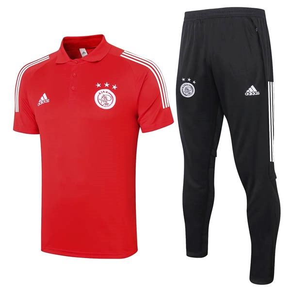 Polo Ajax Conjunto Completo 2020-2021 Rojo Negro